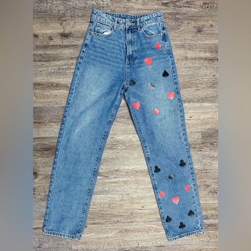 NWT Custom Card Suits SHEIN Jeans